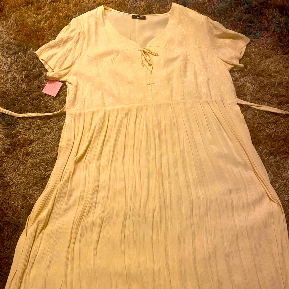 3 X Plus Cream Floral Embroidered Holiday Christmas Party Dress/Wedding Dress